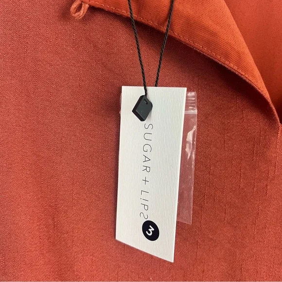 NWT SugarLips Fire Island Long Sleeve Ruched Dress Size Medium - Picture 10 of 11